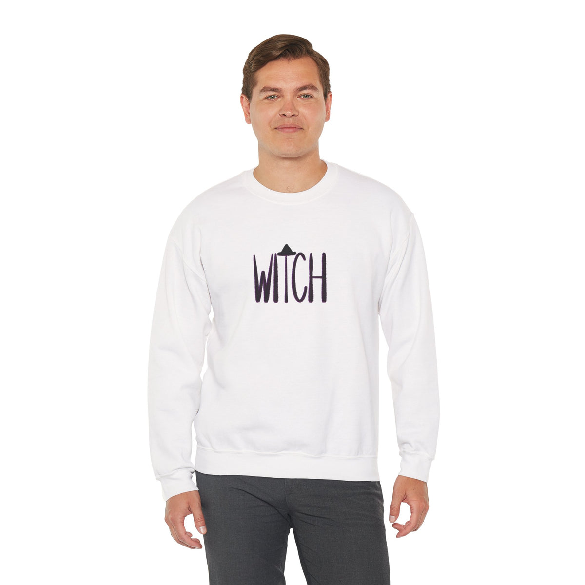 WITCH hand-lettered crewneck sweatshirt