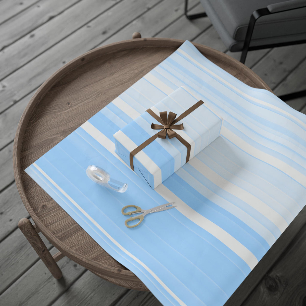 Cape Cod-inspired watercolor gift wrap