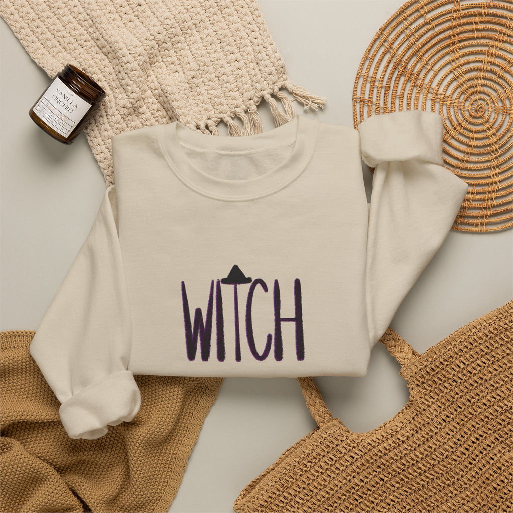 WITCH hand-lettered crewneck sweatshirt