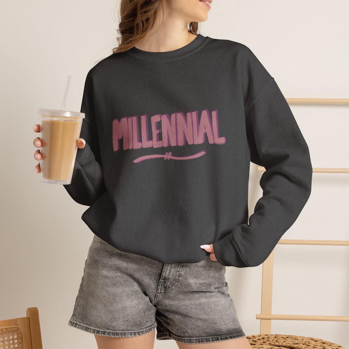 Millennial crewneck sweatshirt