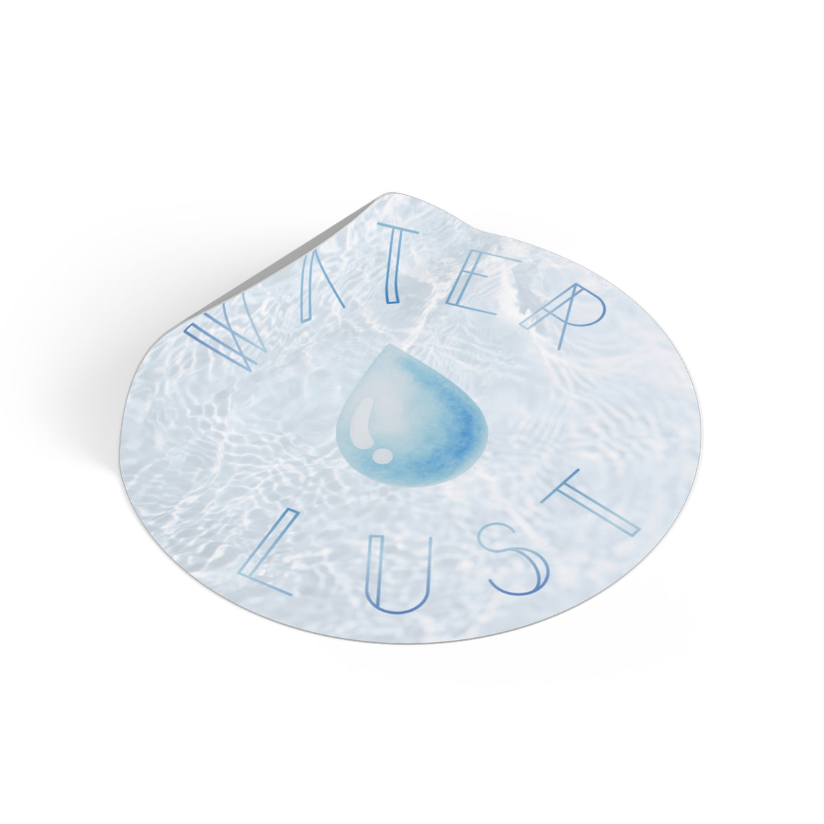 Water Lust Round Vinyl Sticker