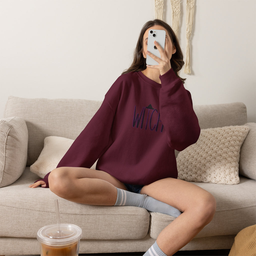 WITCH hand-lettered crewneck sweatshirt