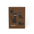 Black Cat "pspspsps" greeting card