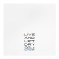 Live and Let Dry Tea Towel — Funny Dish Towel with Nautical Wave Design