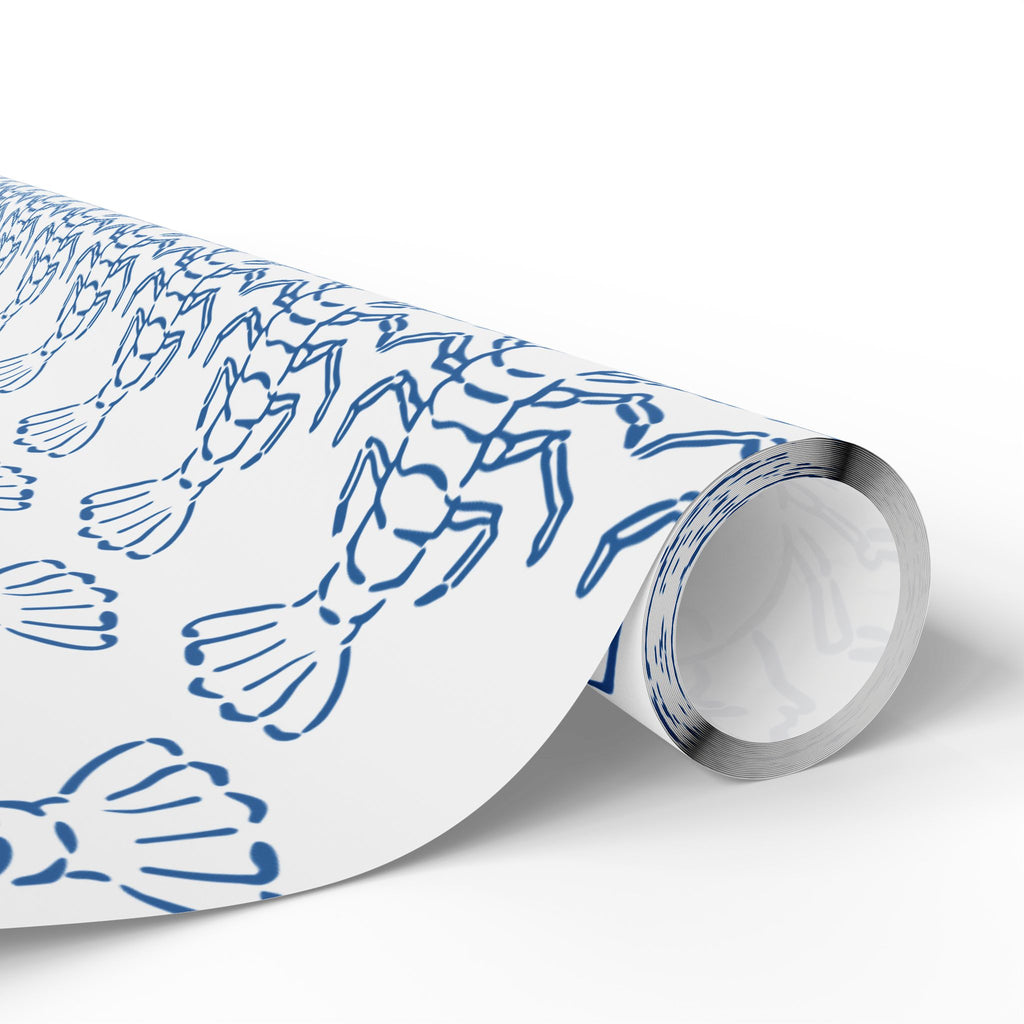 Blue Lobster gift wrap