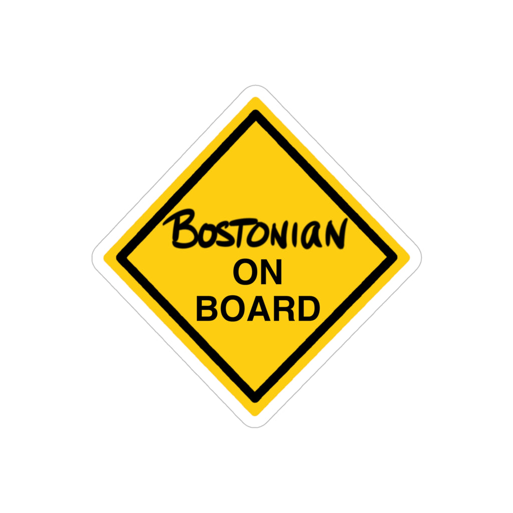 Bostonian on Board vinyl decal