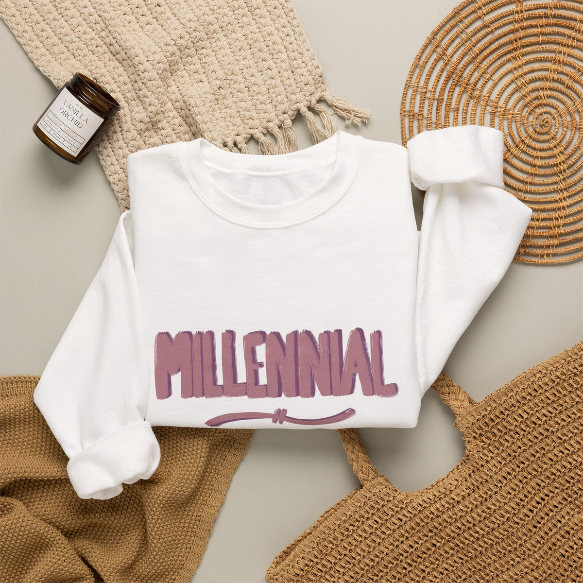 Millennial crewneck sweatshirt