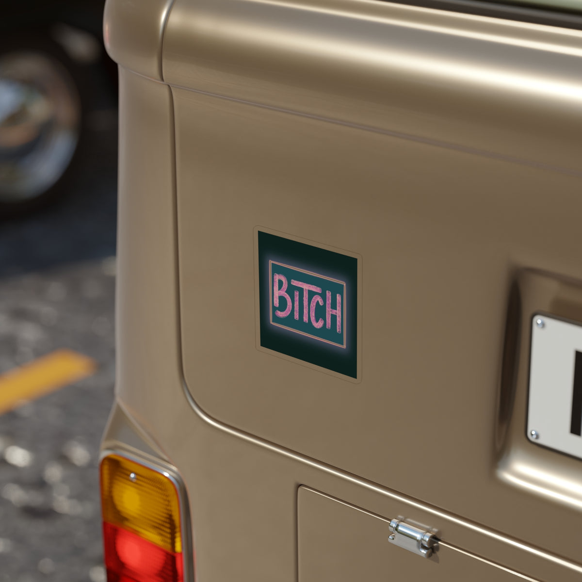 Neon 'BITCH' Vinyl Sticker