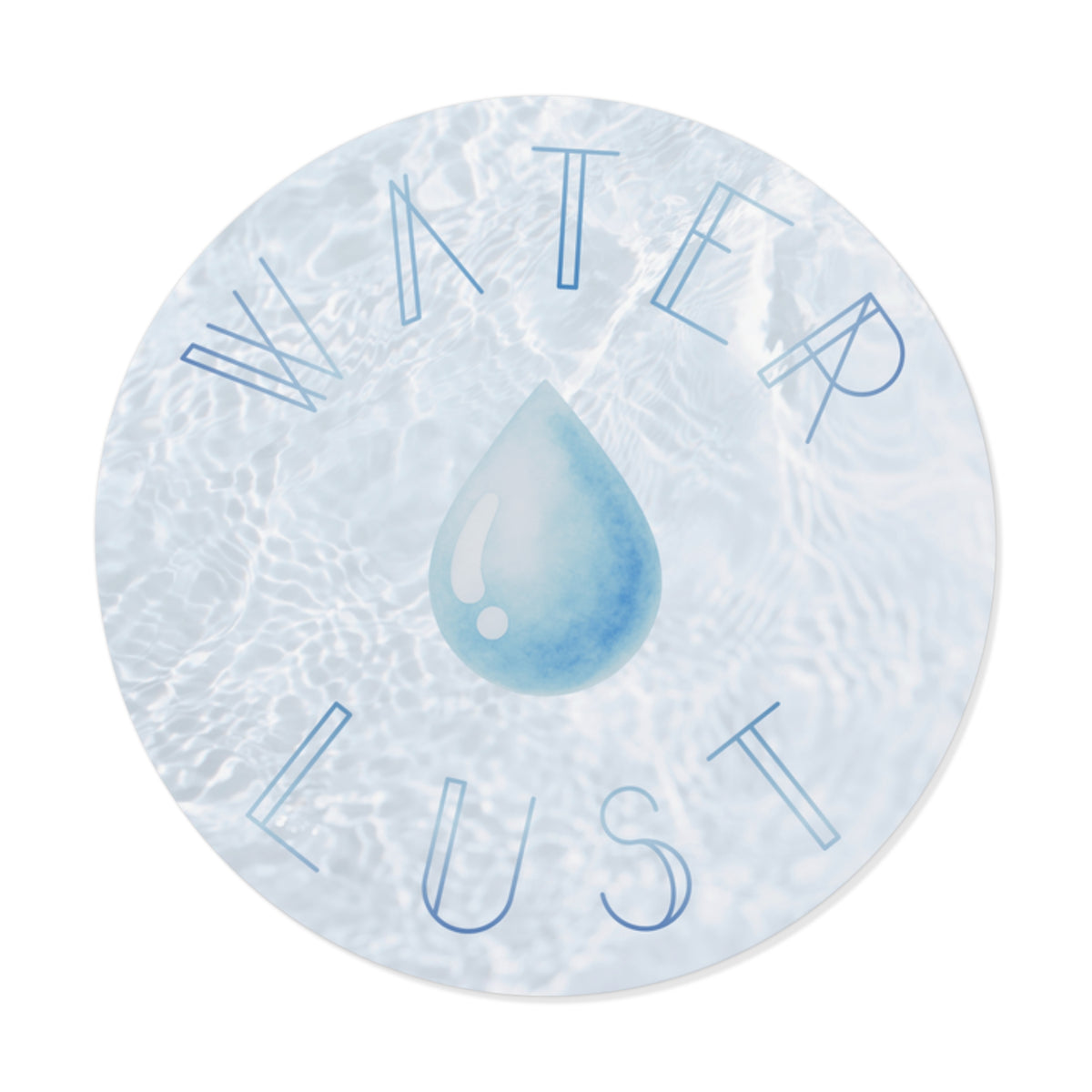 Water Lust Round Vinyl Sticker