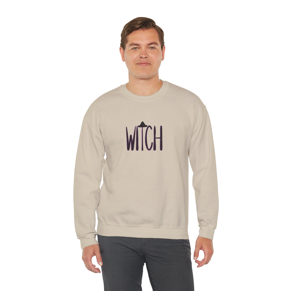 WITCH hand-lettered crewneck sweatshirt