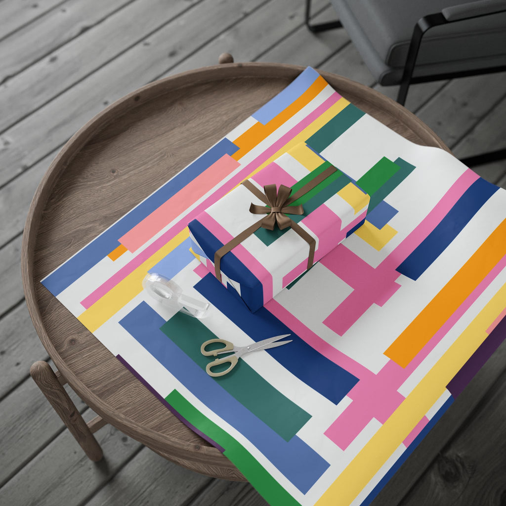 Mid Century Modern colorful gift wrap