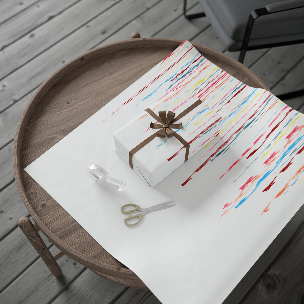 Party streamers gift wrap