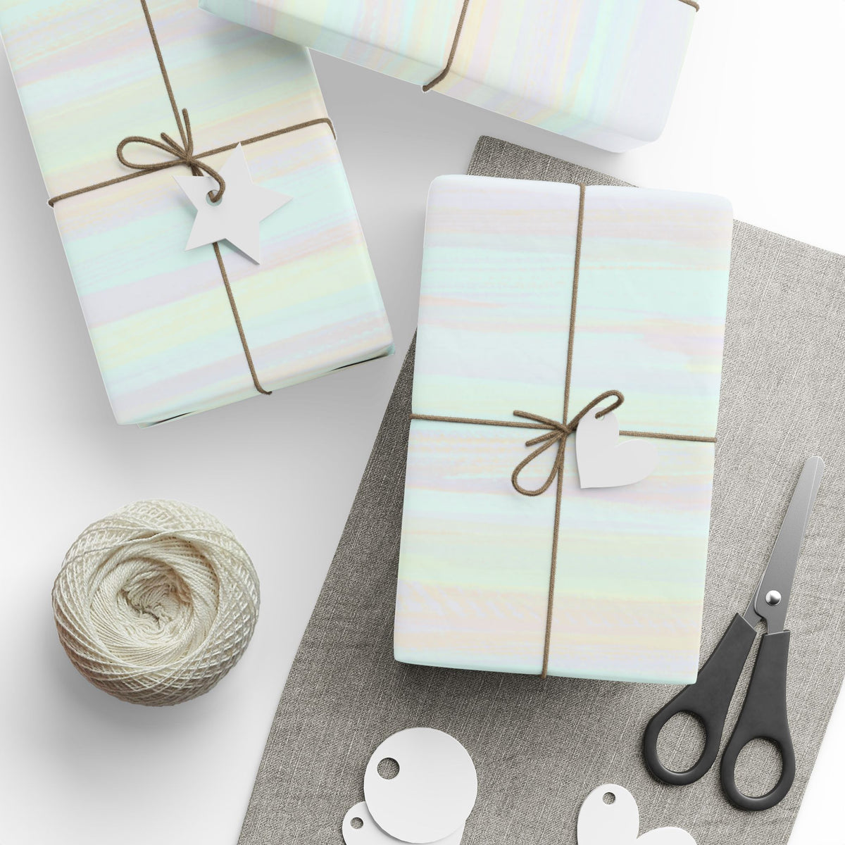Now the Sky is Opalite watercolor gift wrap