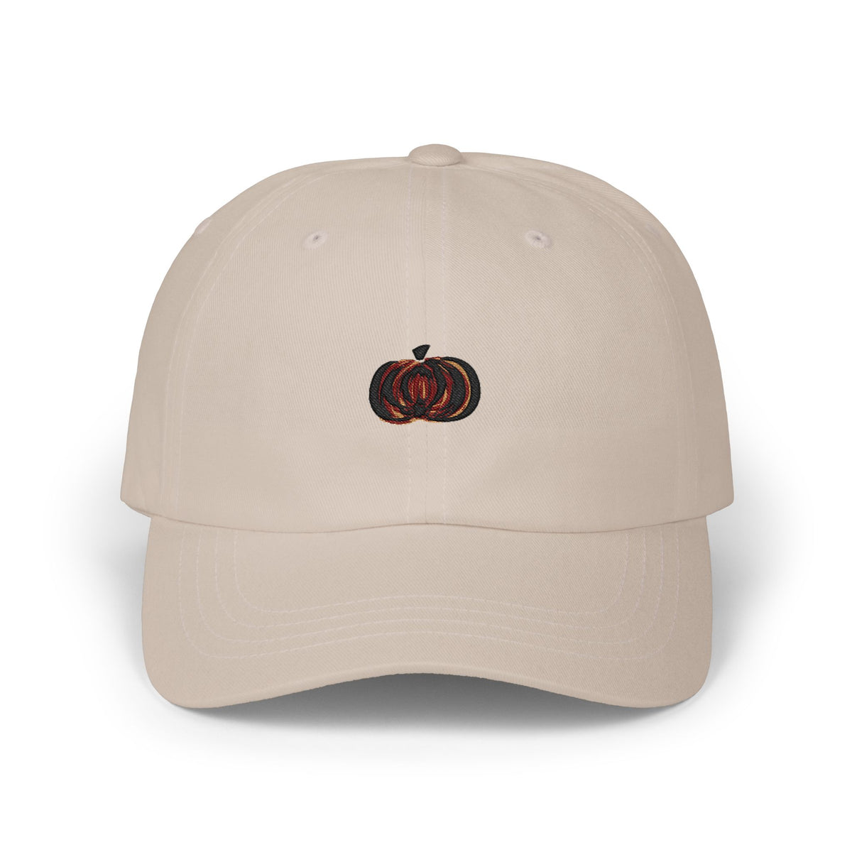 Dark Pumpkin Embroidered Baseball Hat