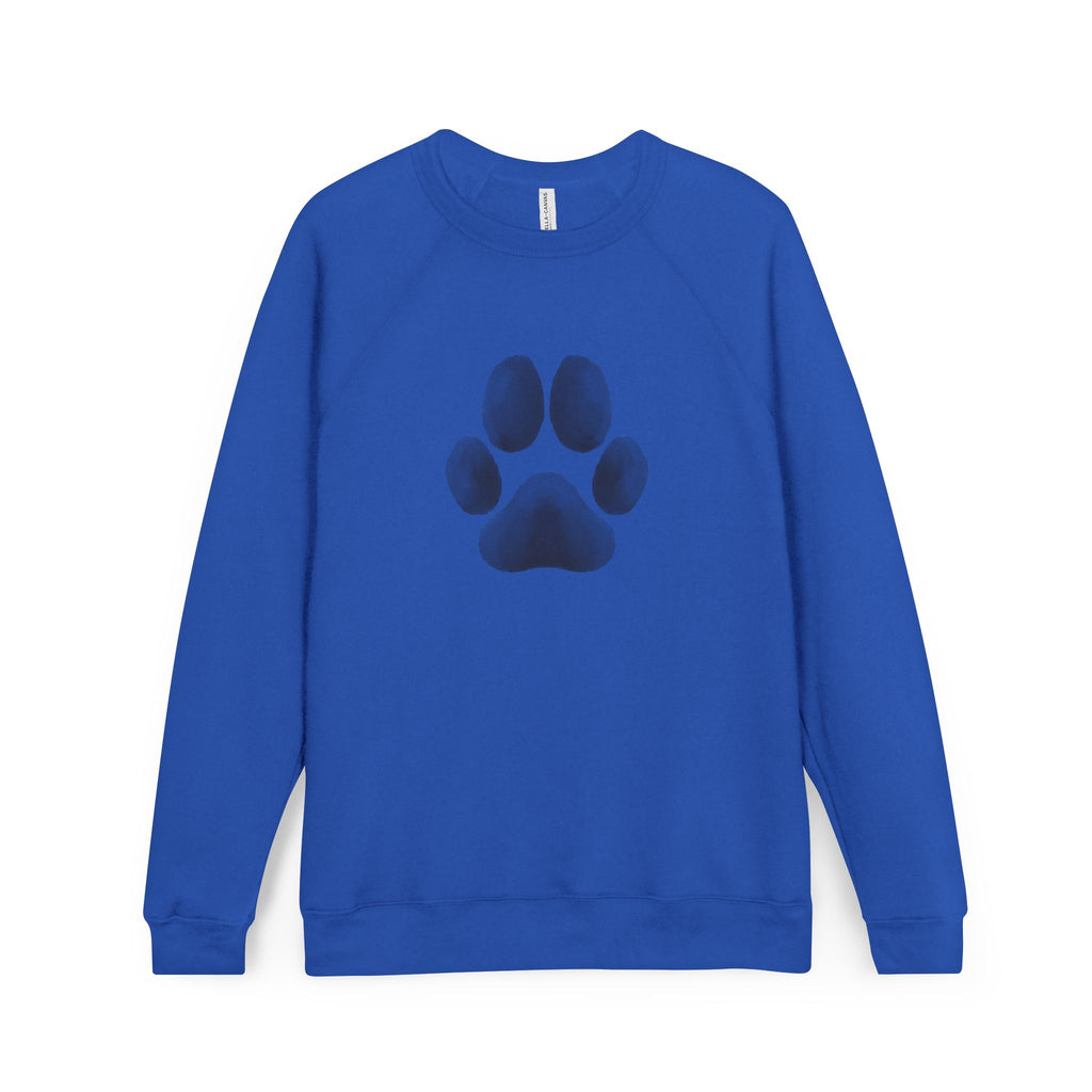 Paw Print Crewneck Sweatshirt — Cozy Dog Lover Raglan Pullover