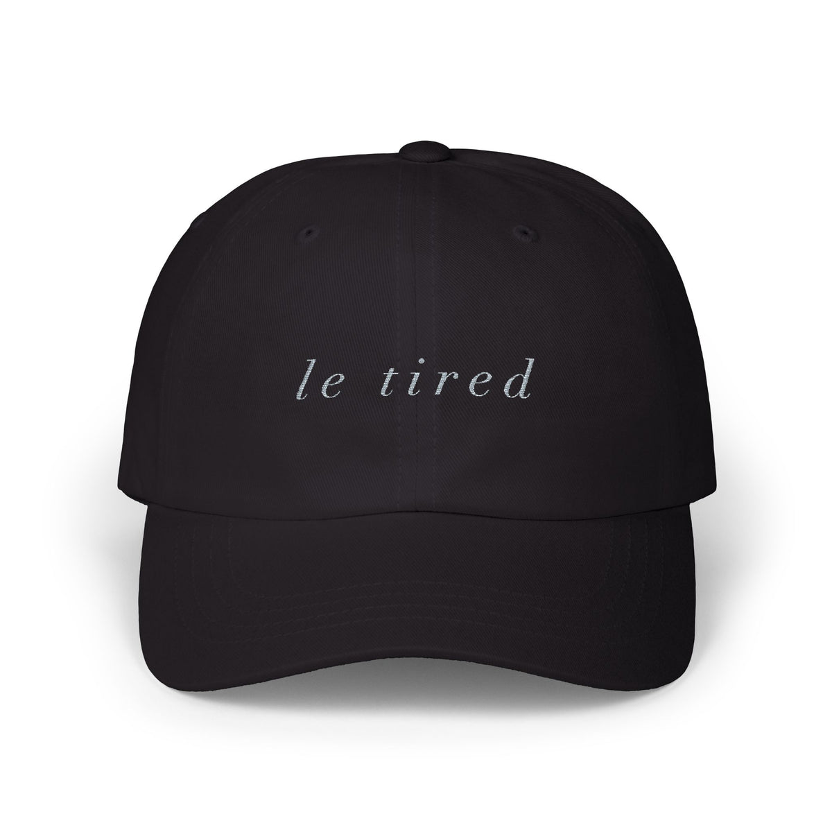 Le Tired embroidered baseball hat