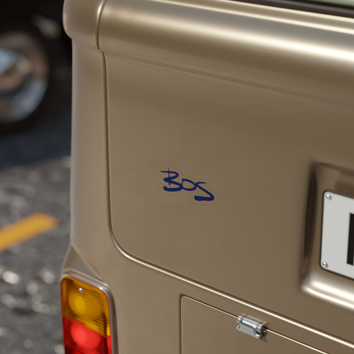 BOS graffiti-style vinyl sticker