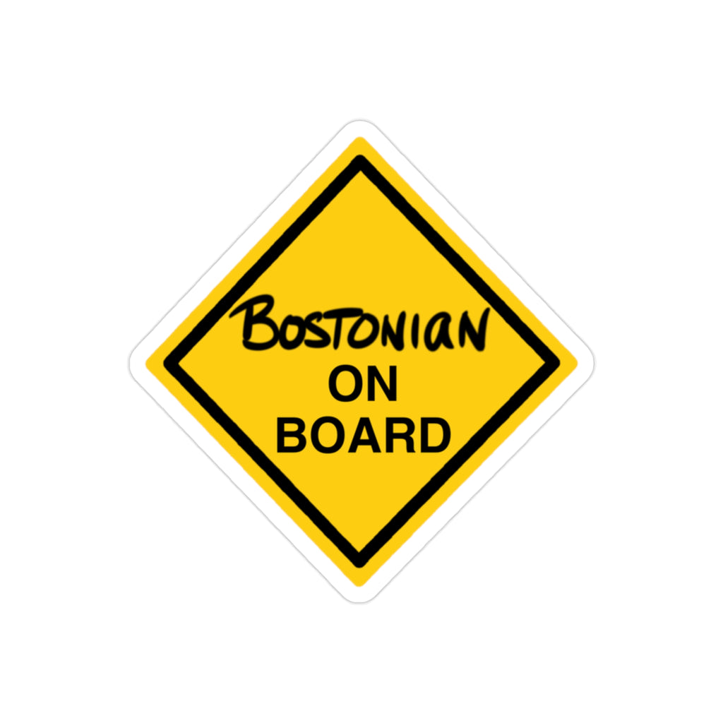 Bostonian on Board vinyl decal