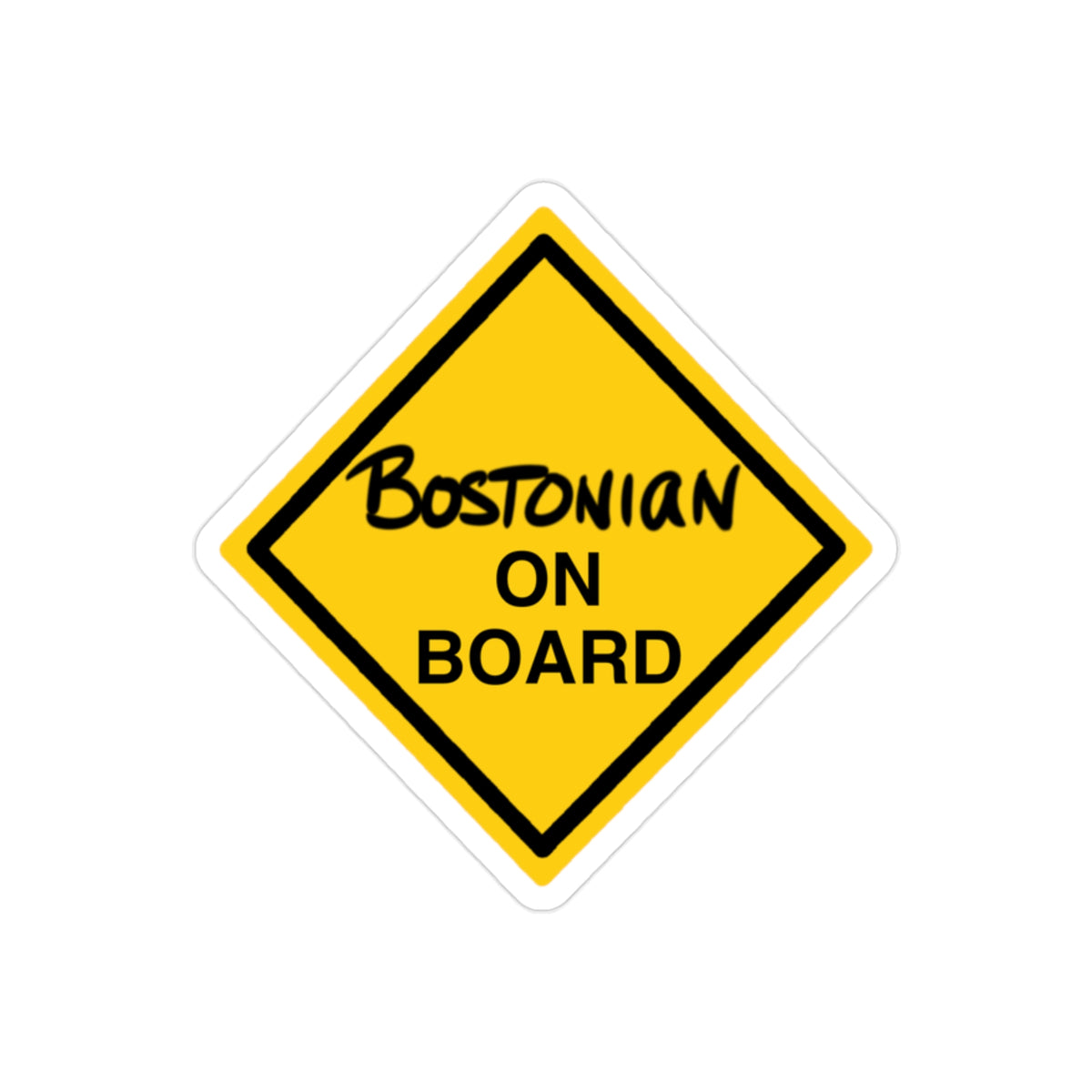 Bostonian on Board vinyl decal
