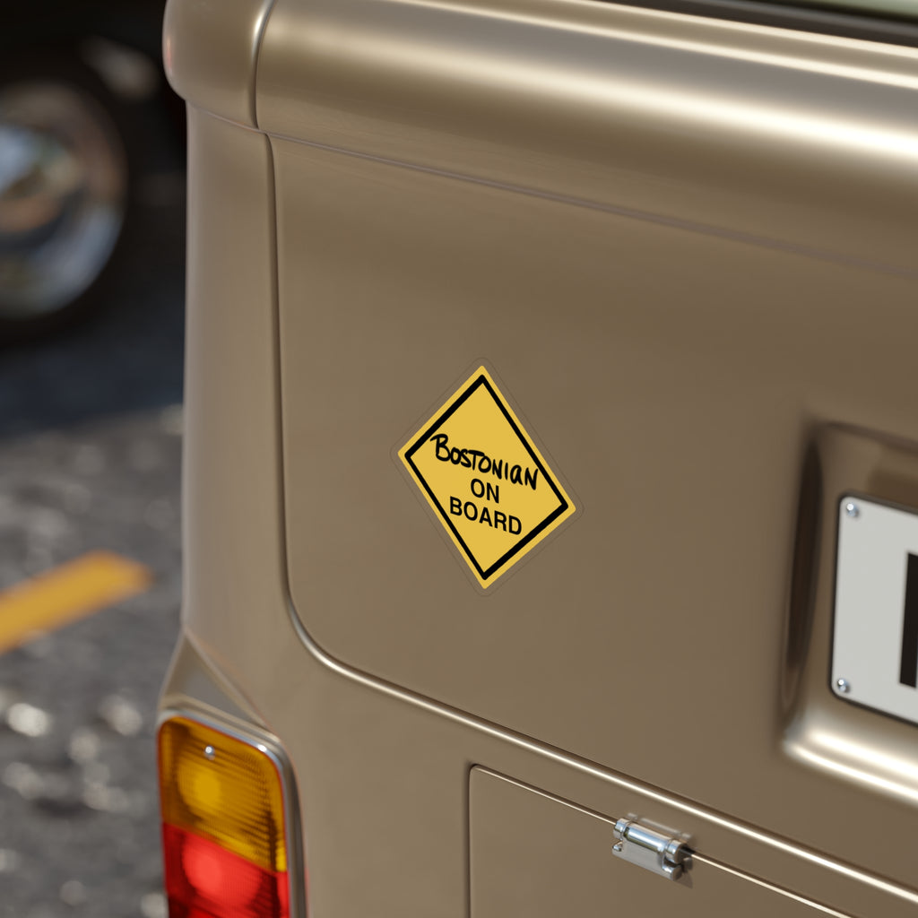 Bostonian on Board vinyl decal