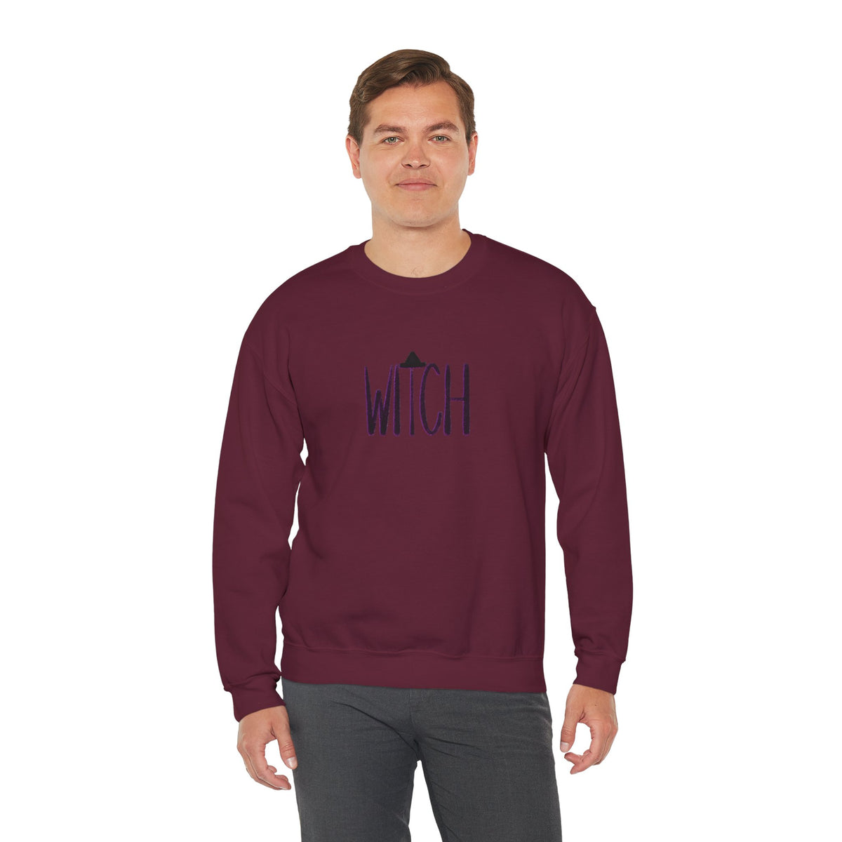 WITCH hand-lettered crewneck sweatshirt