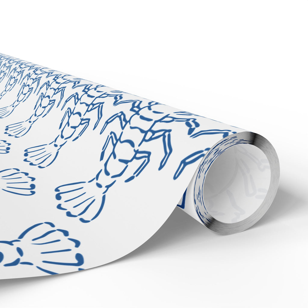 Blue Lobster gift wrap