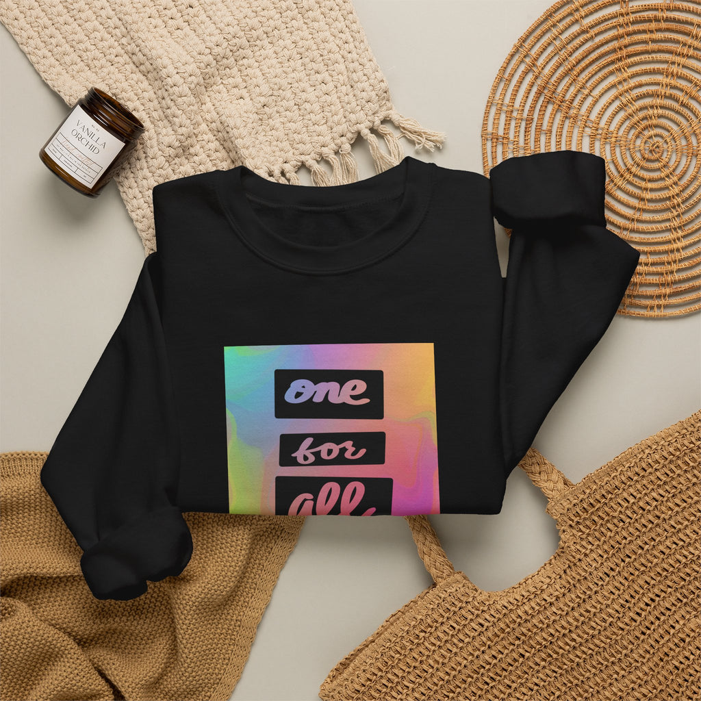 One For All cursive crewneck sweatshirt