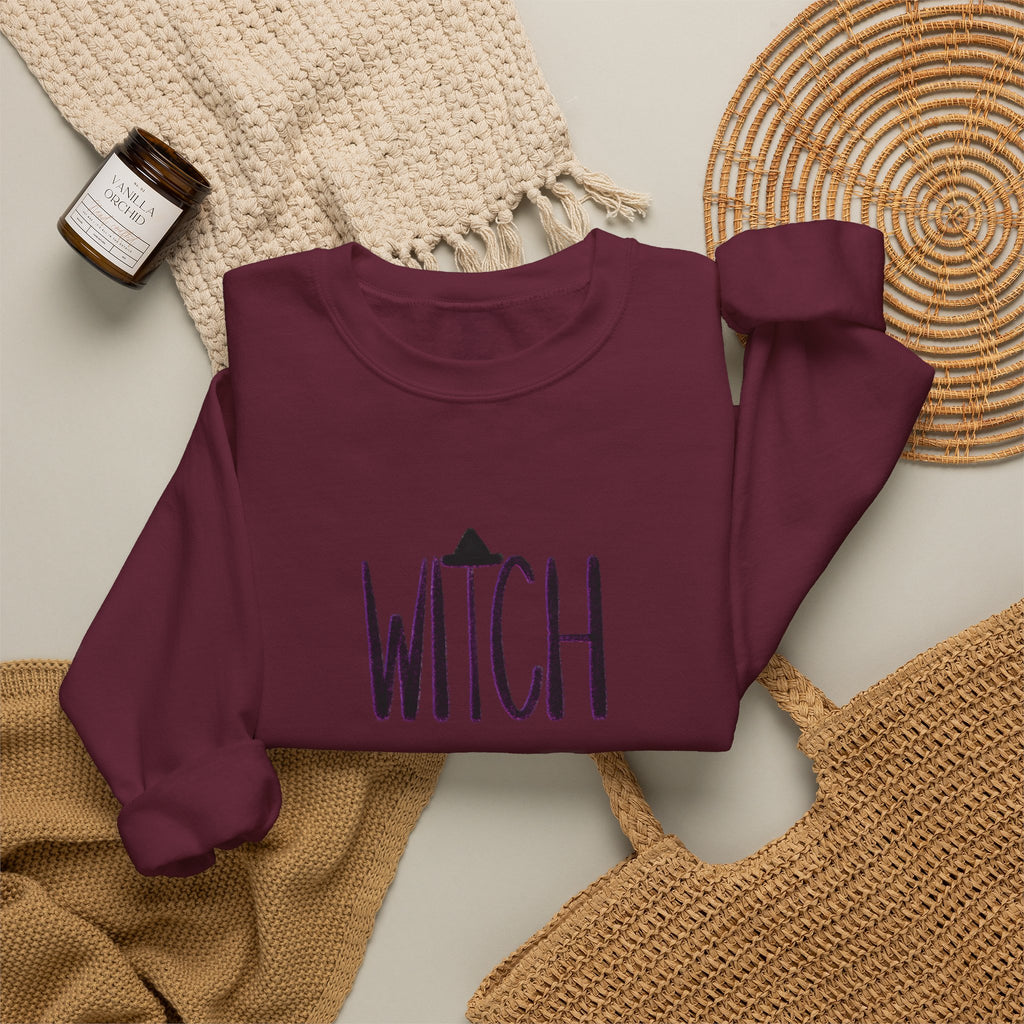 WITCH hand-lettered crewneck sweatshirt