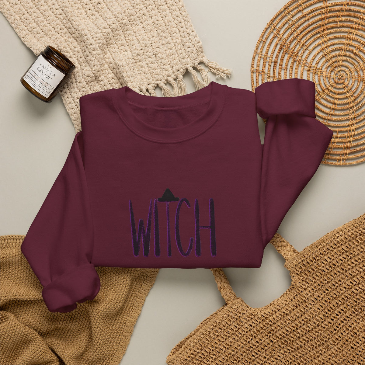 WITCH hand-lettered crewneck sweatshirt