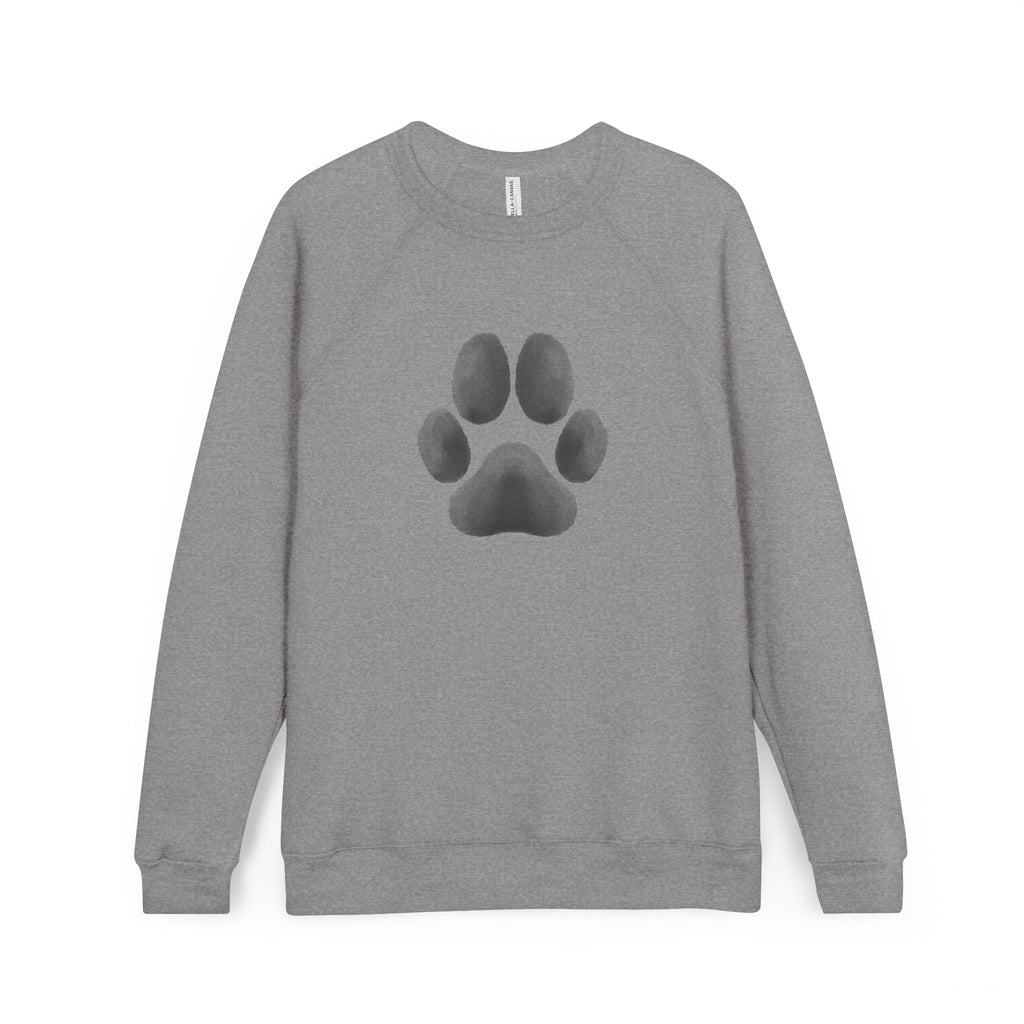 Paw Print Crewneck Sweatshirt — Cozy Dog Lover Raglan Pullover