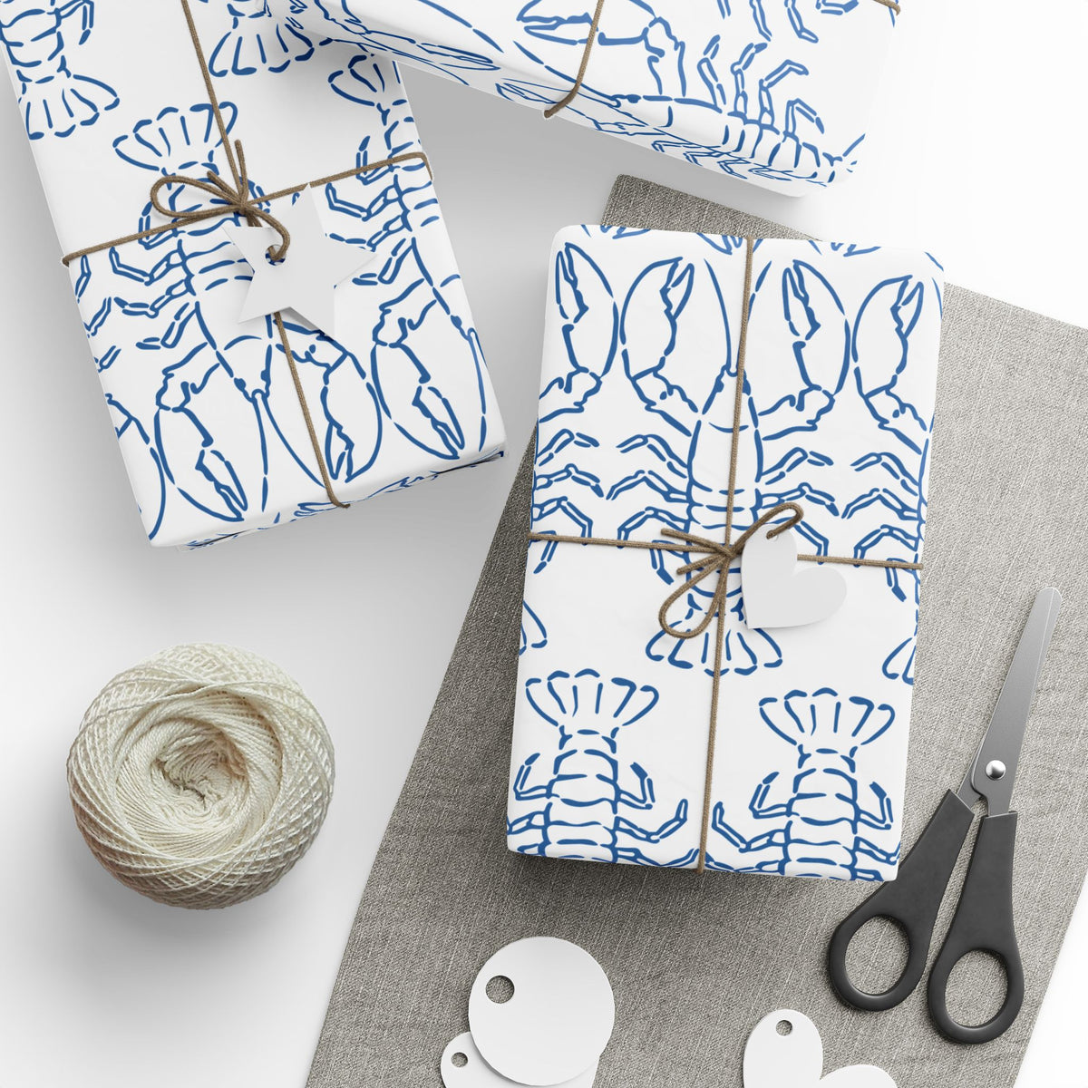 Blue Lobster gift wrap