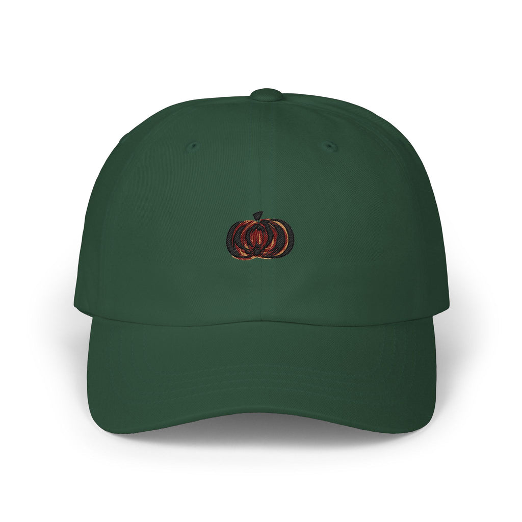 Dark Pumpkin Embroidered Baseball Hat