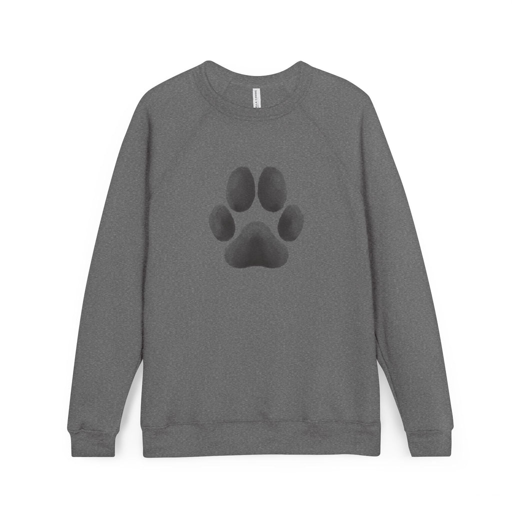 Paw Print Crewneck Sweatshirt — Cozy Dog Lover Raglan Pullover