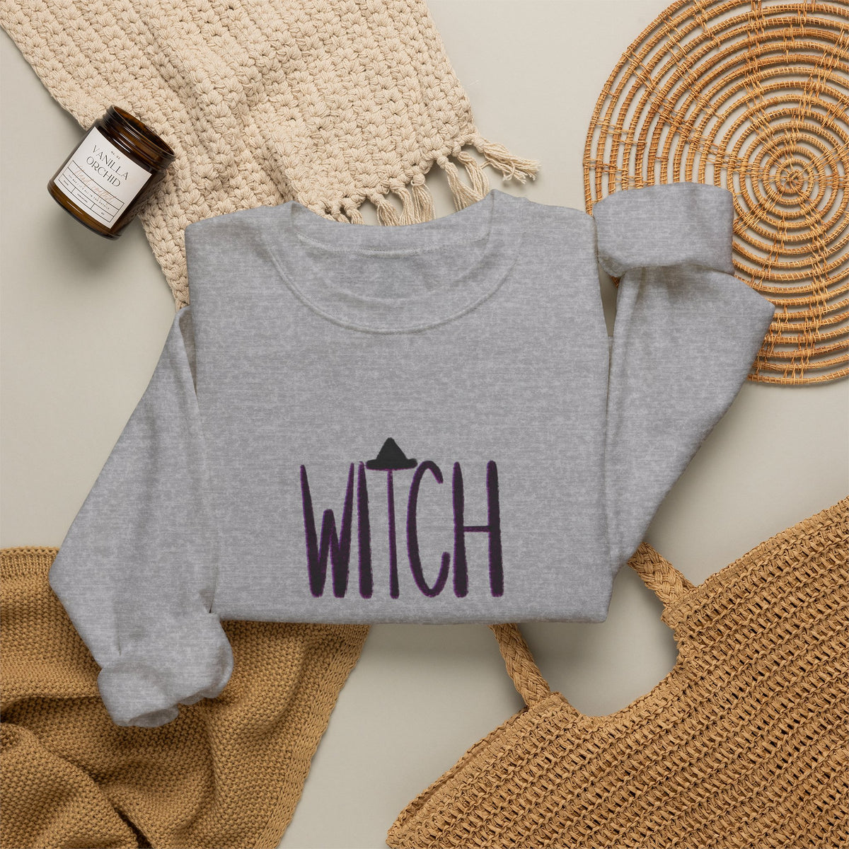 WITCH hand-lettered crewneck sweatshirt