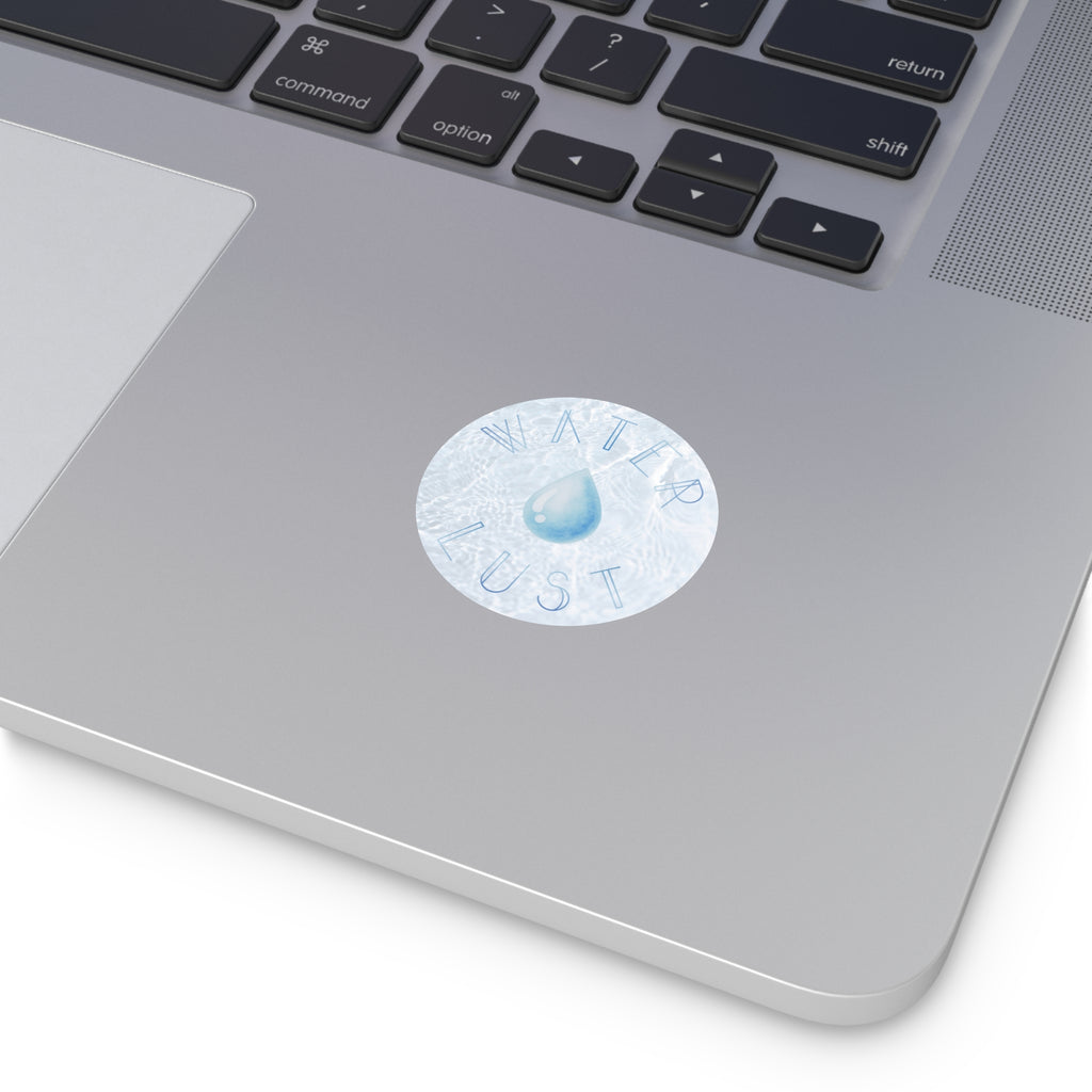 Water Lust Round Vinyl Sticker