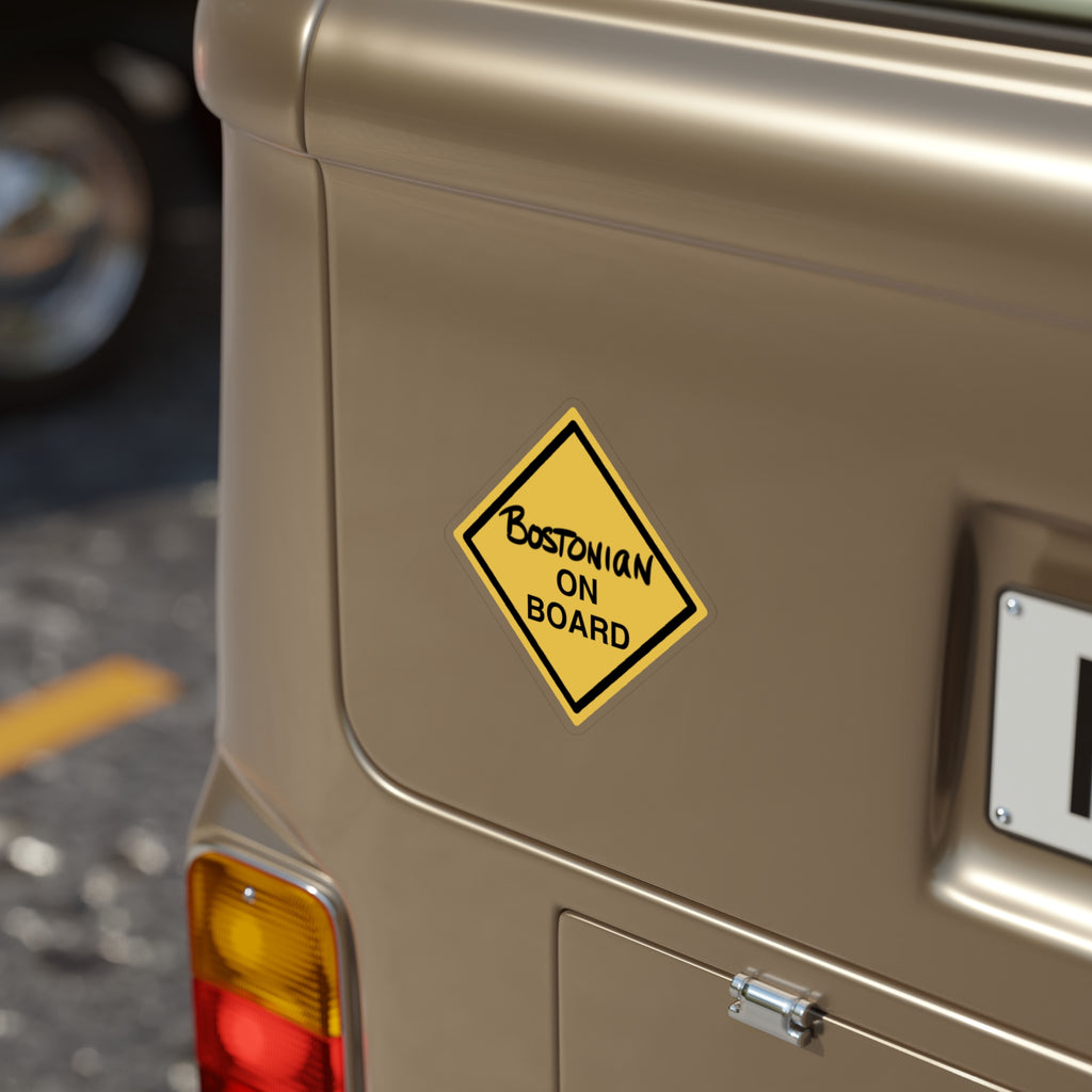 Bostonian on Board vinyl decal
