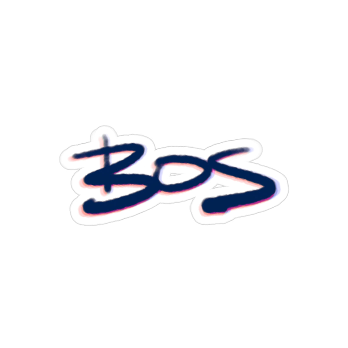 BOS graffiti-style vinyl sticker