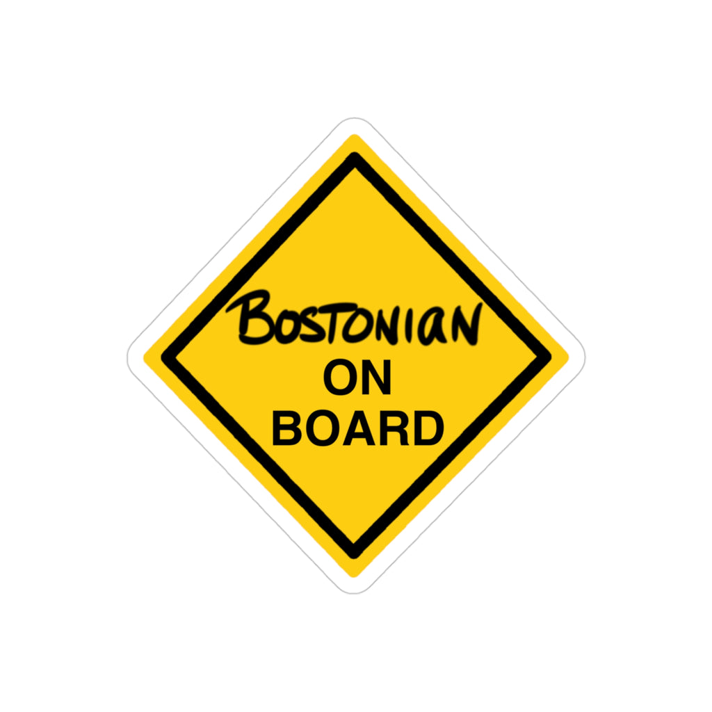 Bostonian on Board vinyl decal