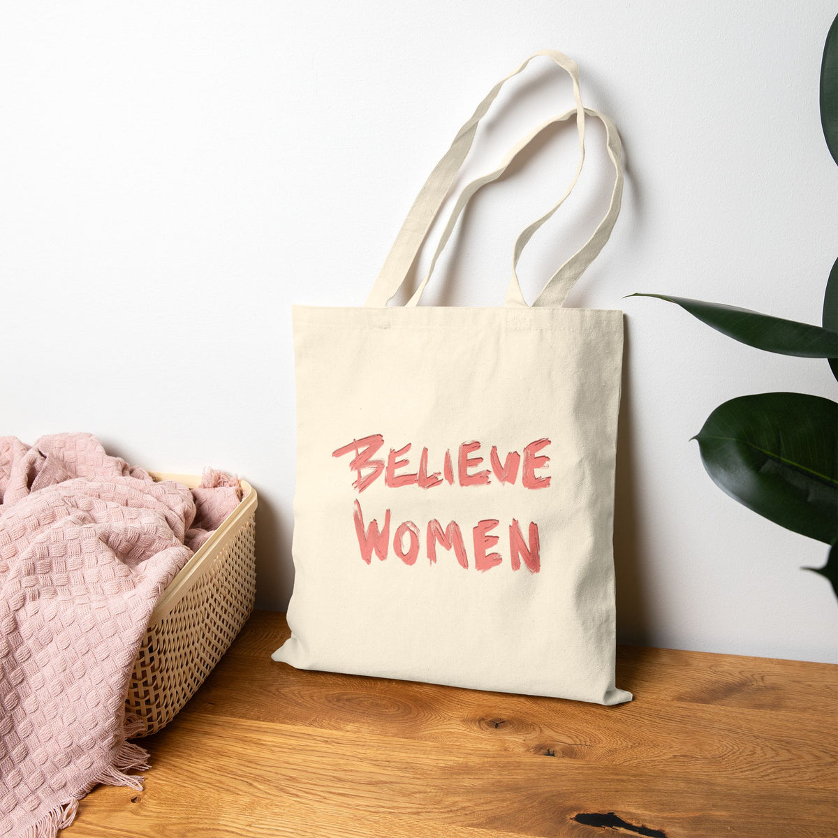Believe Women canvas tote bag