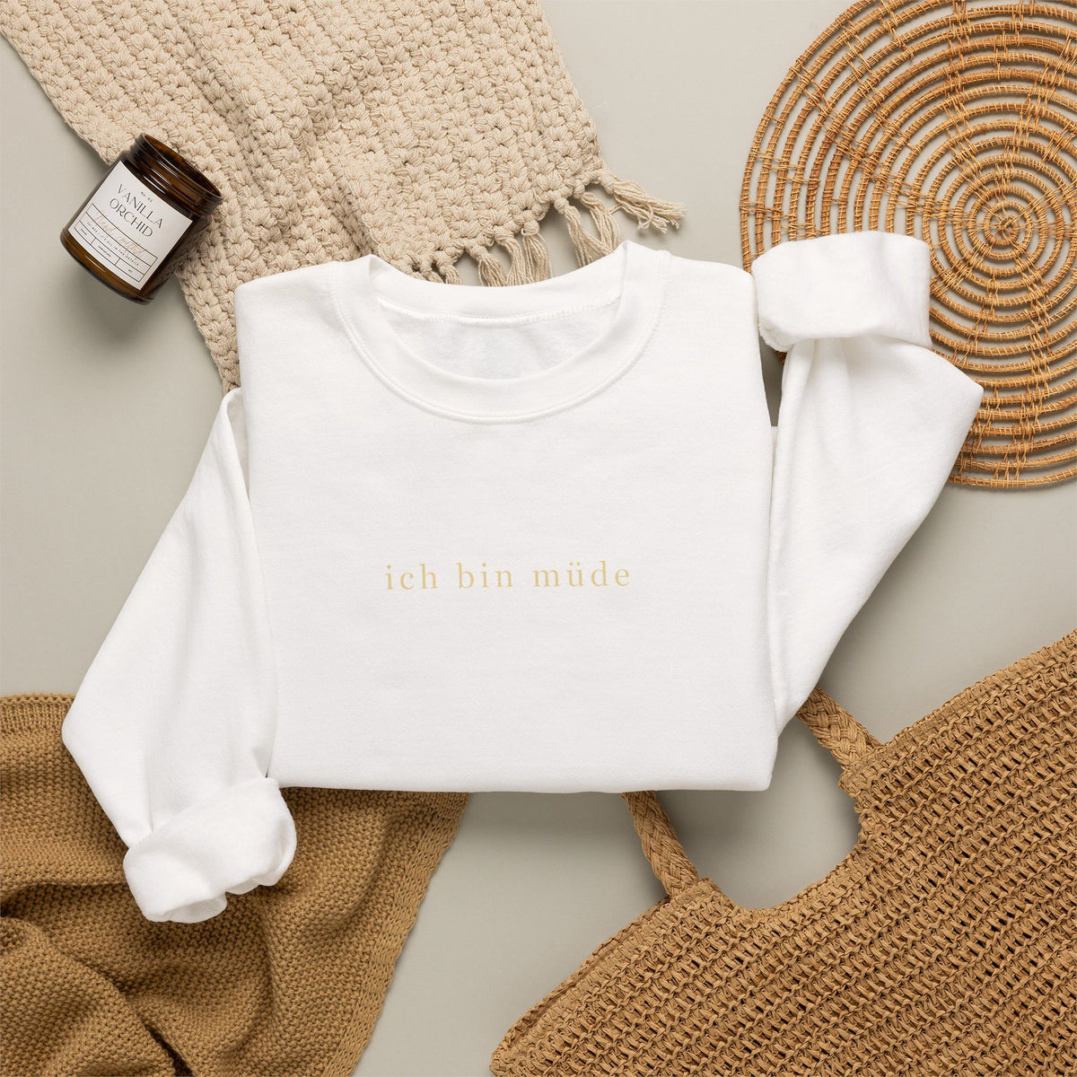 'I am tired' Crewneck Sweatshirt